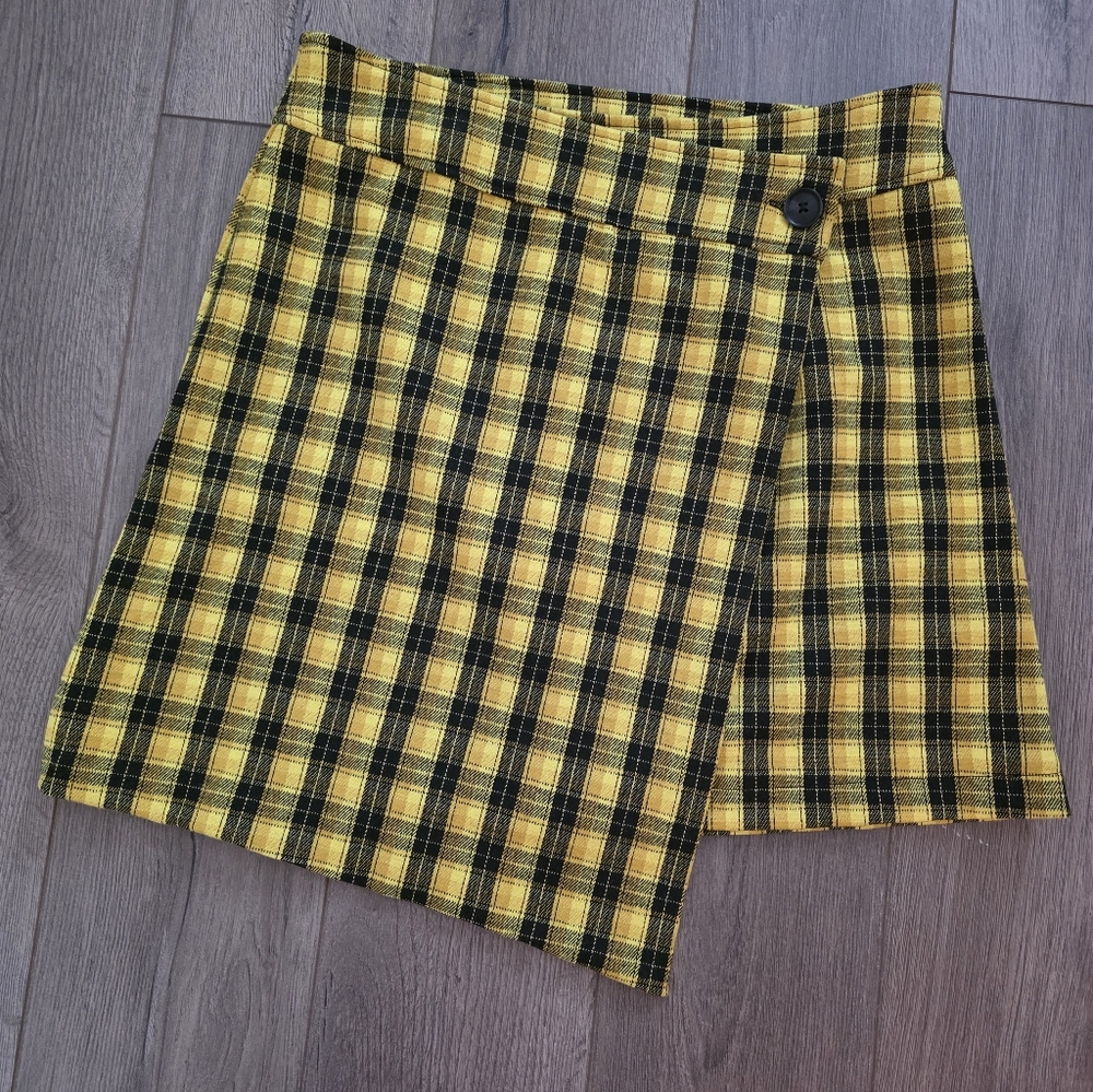 NWT - Joe Fresh - Yellow Plaid Skirt - Size 8 - Picture 2 of 7